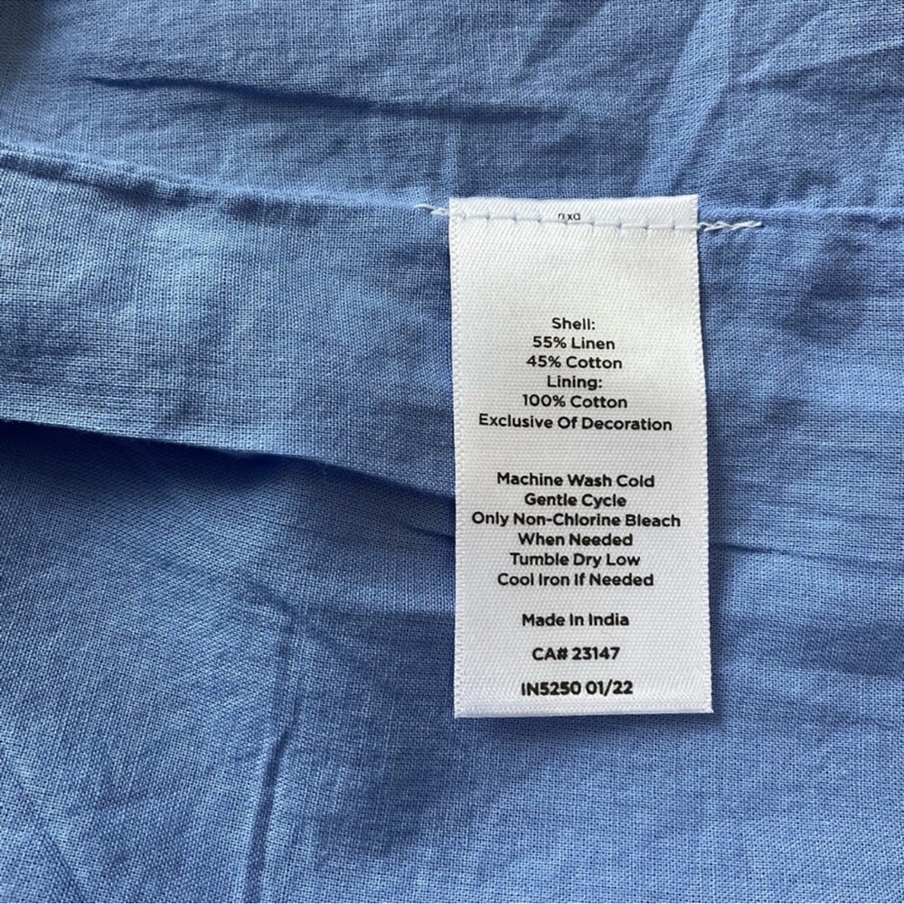 New Talbots Embroidered Linen Blend Chambray A-Line Skirt New With Tags 4P - Picture 9 of 12